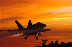 F-18 Taking Off from Carrier