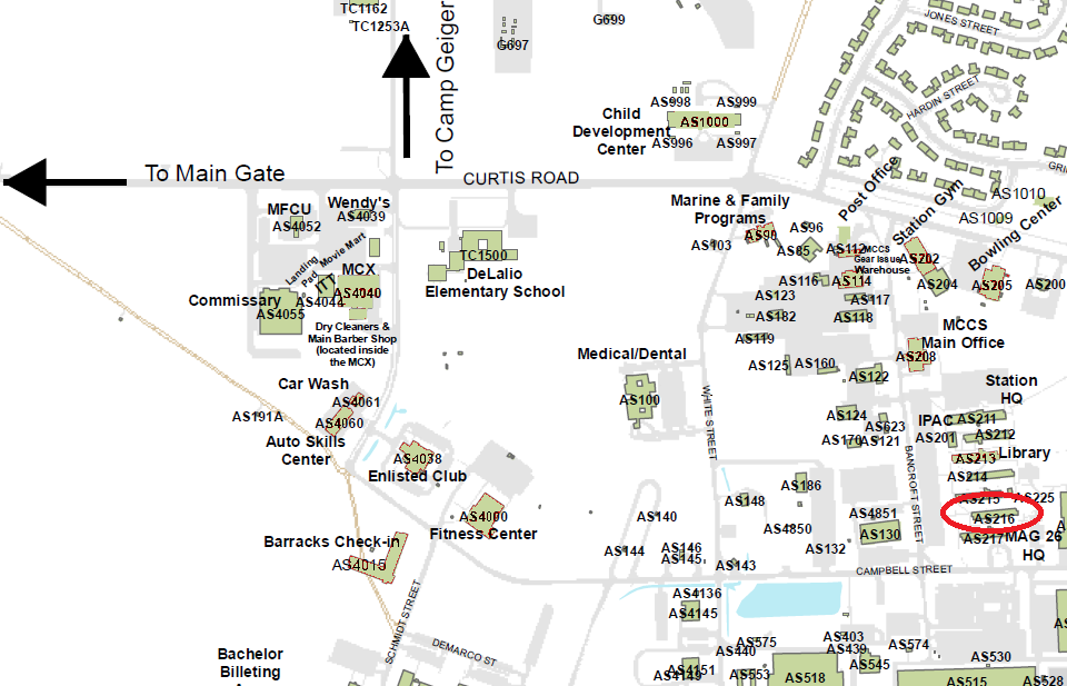 MCAS Yuma Map
